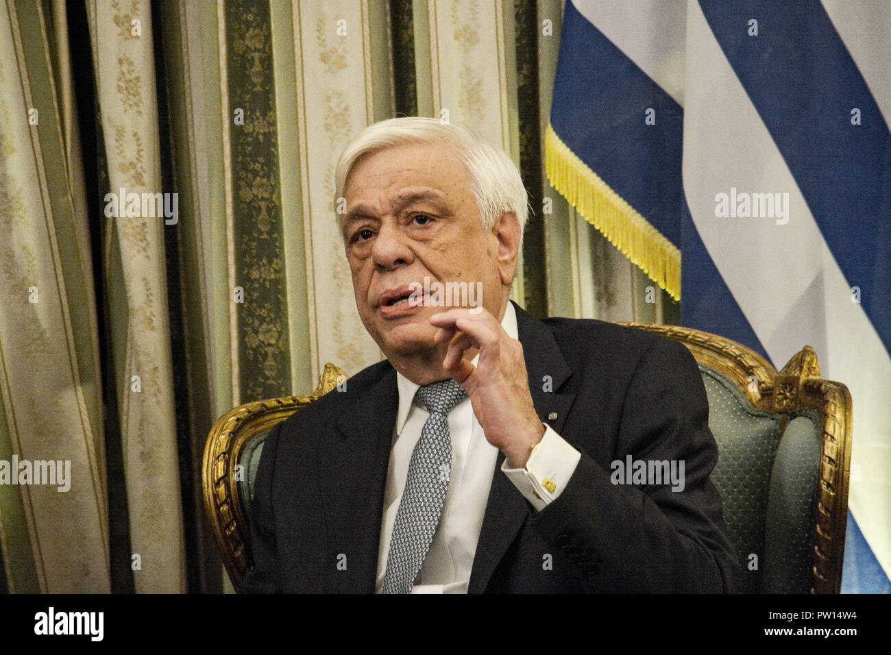 President of Greek Republic, Prokopis Pavlopoulos, during the official  visit of President of Federal Republic in Athens Stock Photo - Alamy
