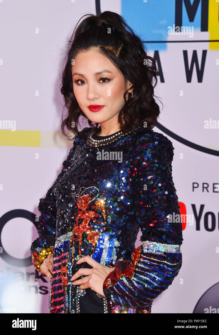 Constance Wu 062 attends the 2018 American Music Awards at Microsoft