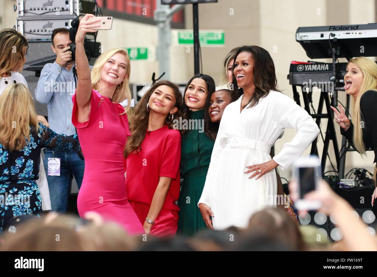 New York, NY, USA. 11th Oct, 2018. Karlie Kloss, Zendaya, Kelly ...