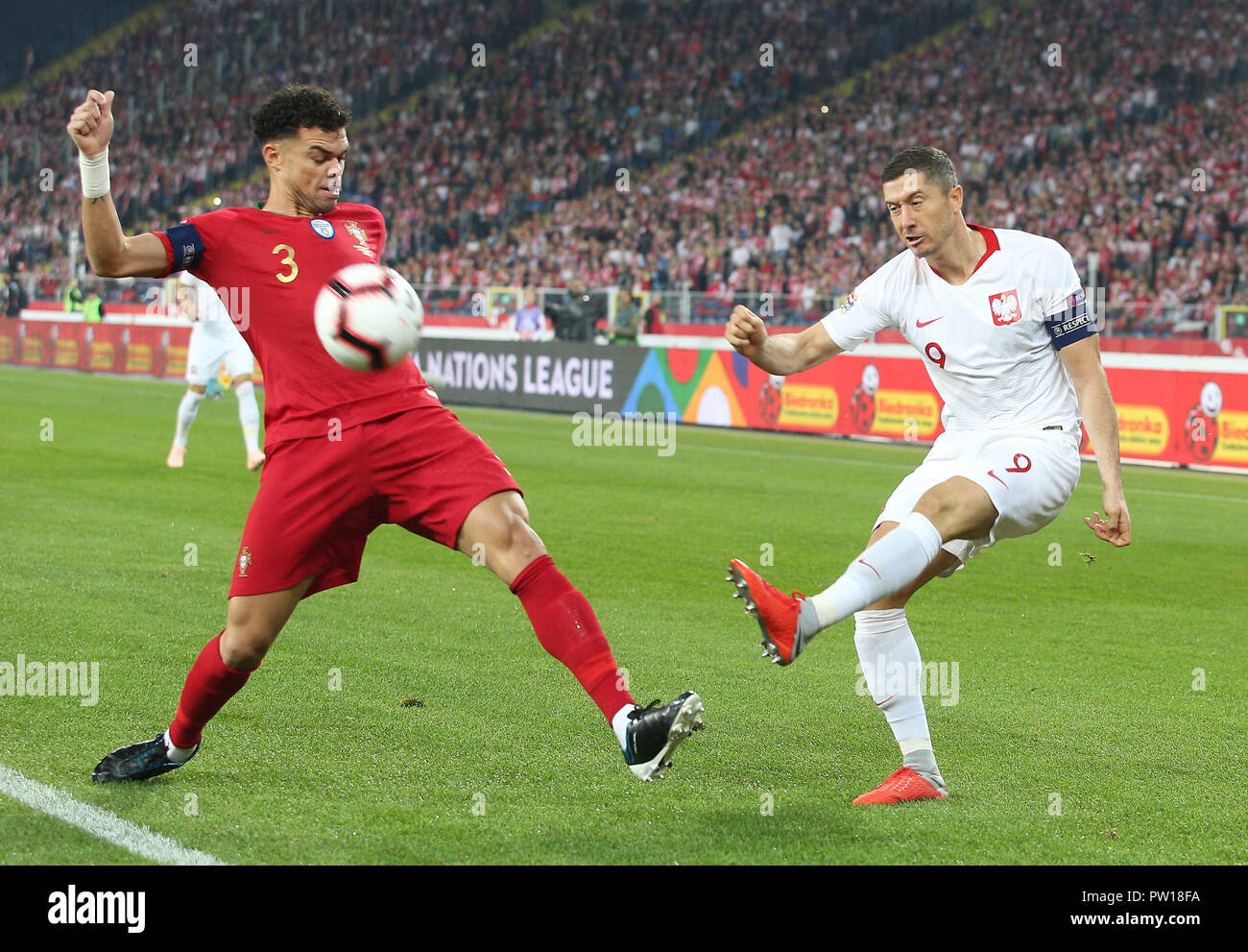 Chorzow, Poland. 11th Oct 2018. UEFA Nations League 2019: Poland - Portugal  o/p Robert Lewandowski Credit: Marcin Kadziolka/Alamy Live News Stock Photo  - Alamy