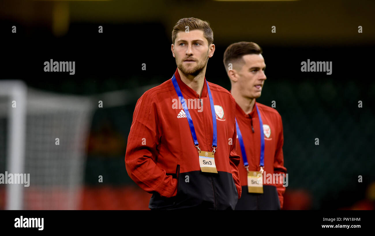 Cardiff, UK. 11th Oct 2018. Wales v Spain, International Football Friendly, National Stadium of Wales, 11/10/18: Wales' Ben Davies Credit: Andrew Dowling/Influential Photography/Alamy Live News Stock Photo