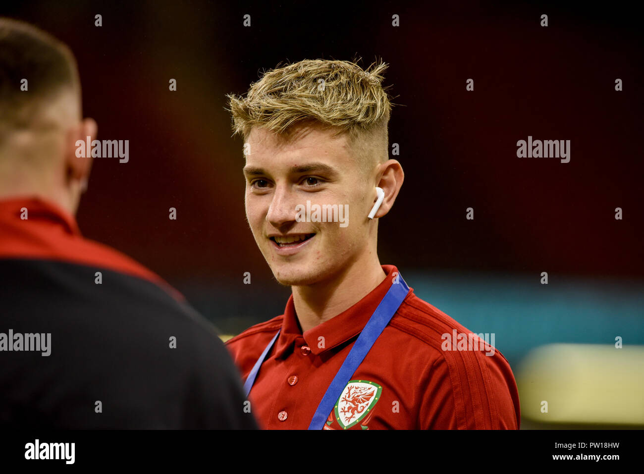 Cardiff, UK. 11th Oct 2018. Wales v Spain, International Football Friendly, National Stadium of Wales, 11/10/18: Wales' David Brooks Credit: Andrew Dowling/Influential Photography/Alamy Live News Stock Photo