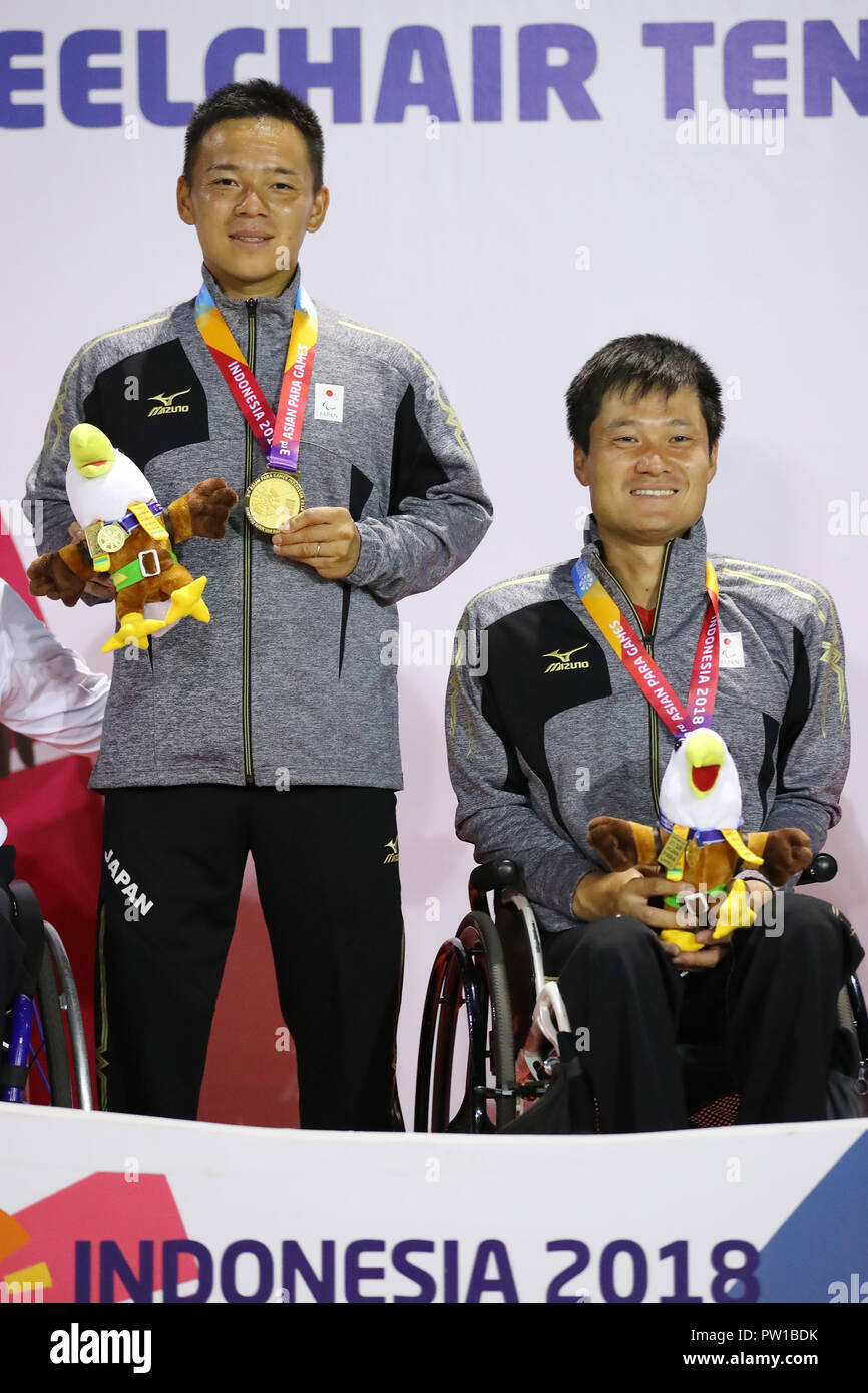 Jakarta, Indonesia. 11th Oct, 2018. Shingo Kunieda & Takashi Sanada