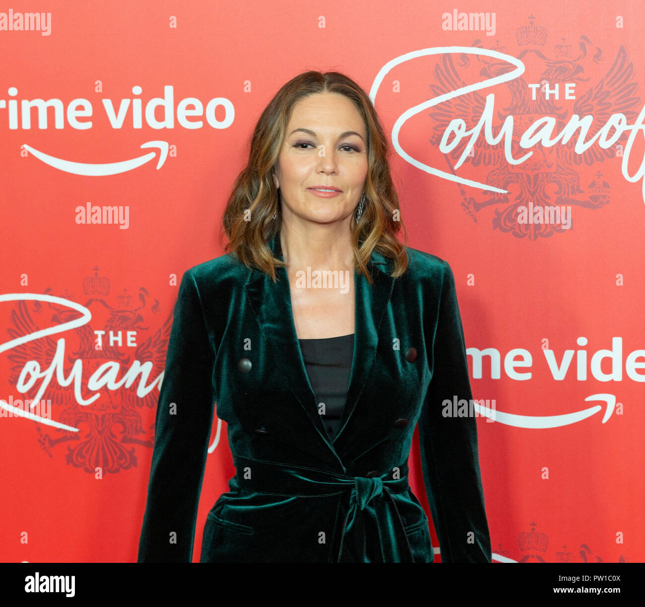 New York, USA - October 11, 2018: Diane Lane wearing dress by Akris and ...