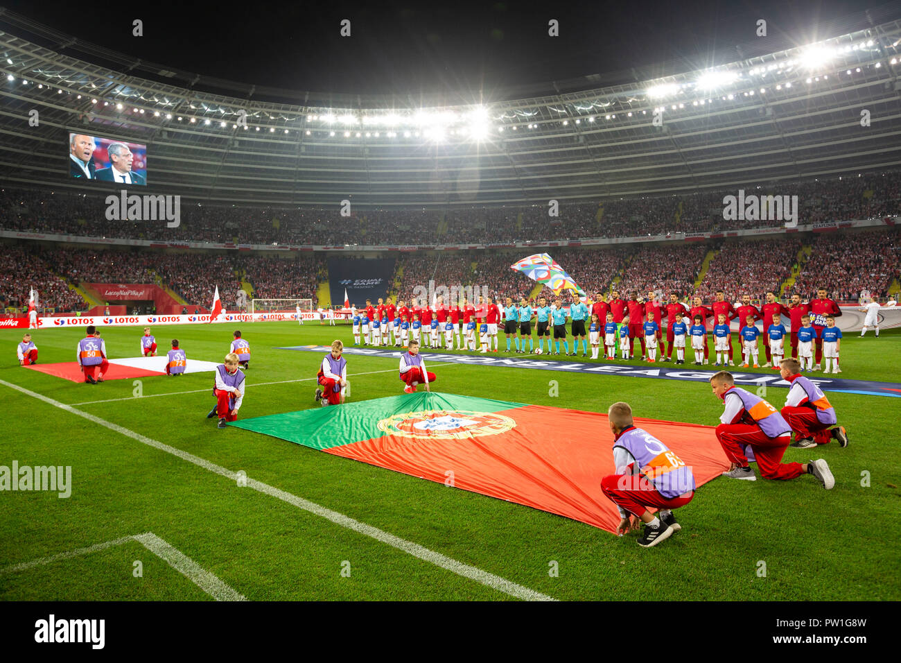 Portugal vs Poland line up before the match between Poland and Portugal