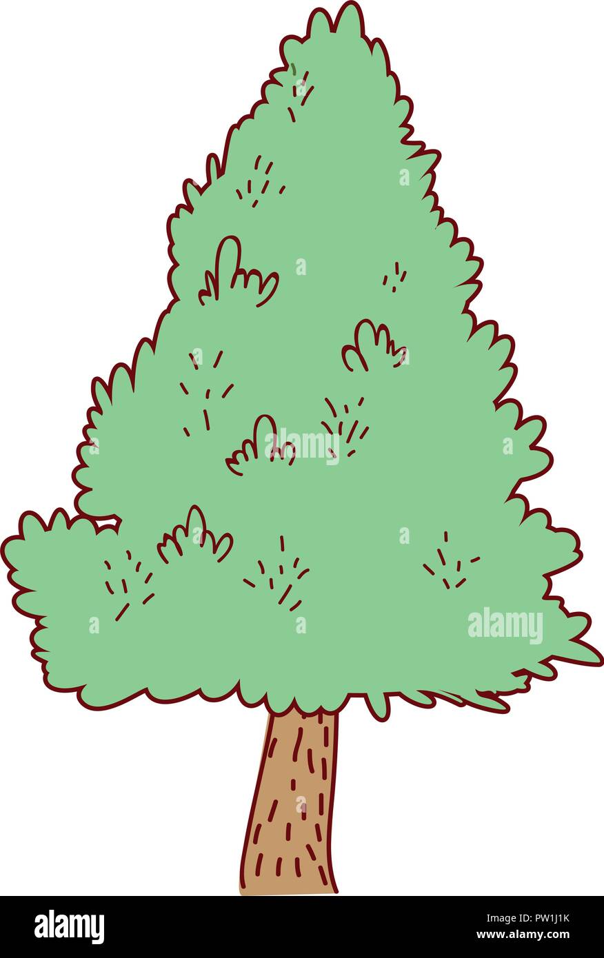 Tree Drawing Cartoon Stock Vector Image Art Alamy