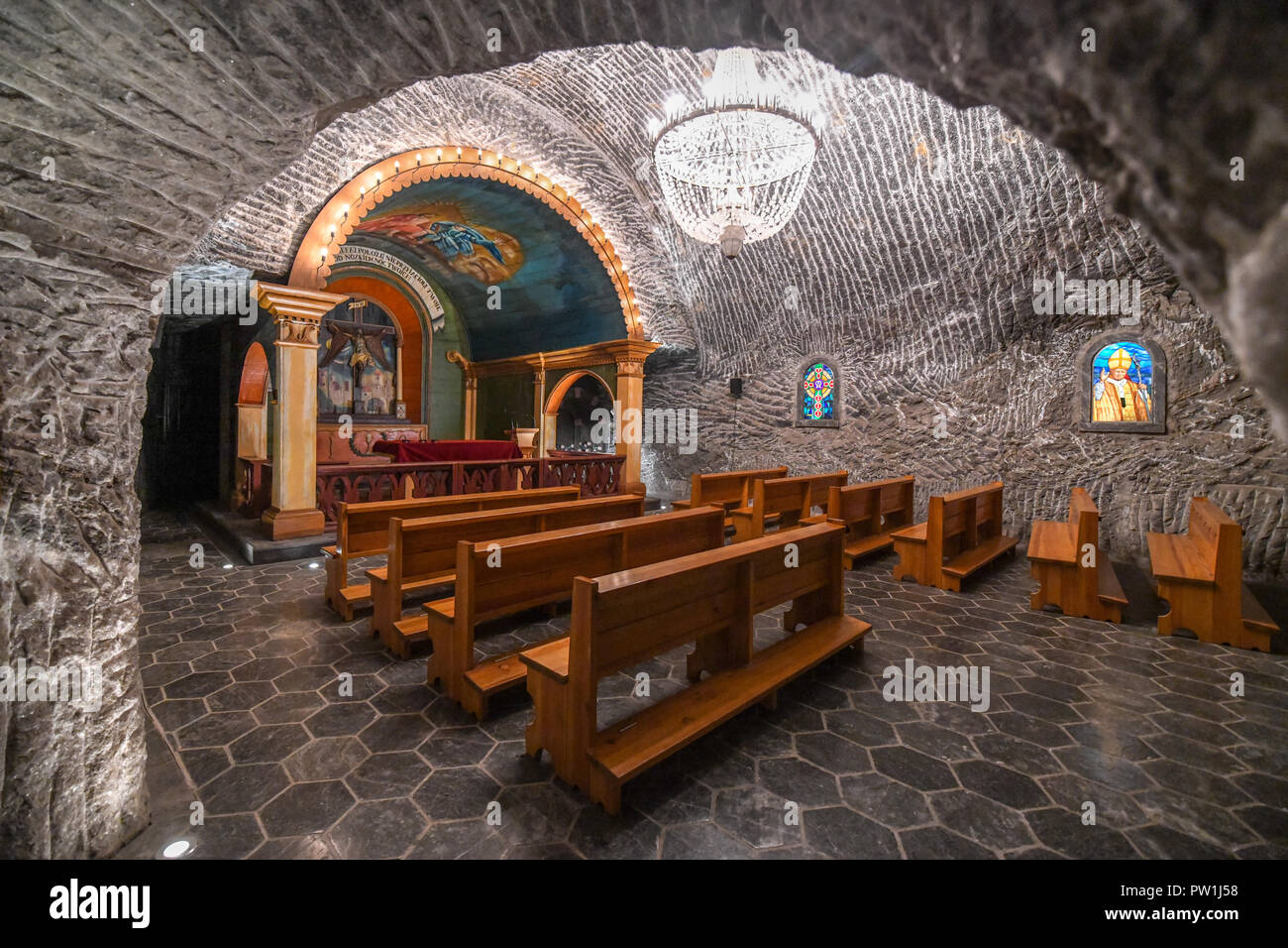 St. John Chapel Wieliczka Salt Mine, Krakow Poland Stock Photo - Alamy