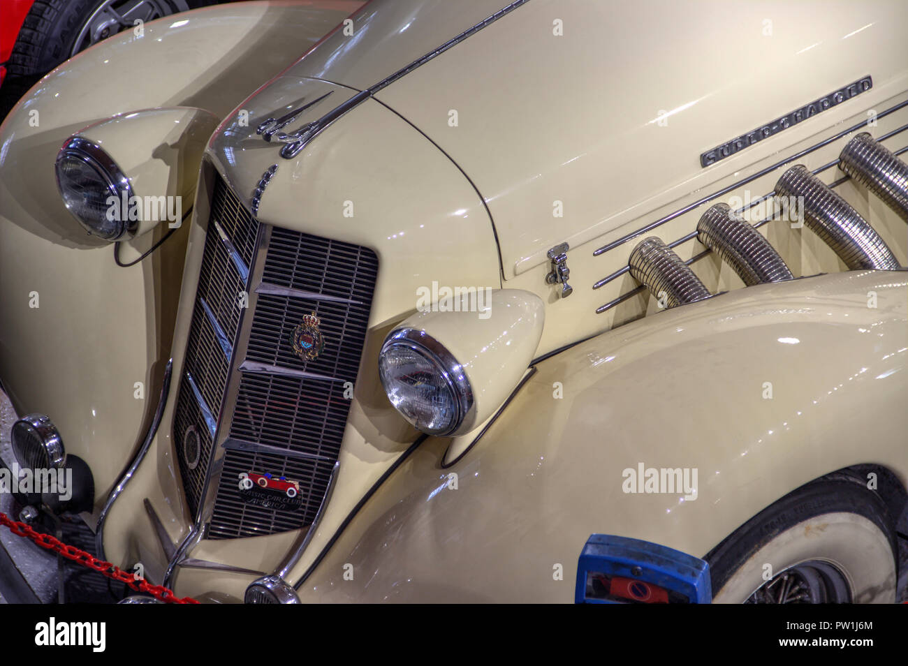 The Automobile Museum, Belgrade, Serbia, August 2018 Vintage AUBURN