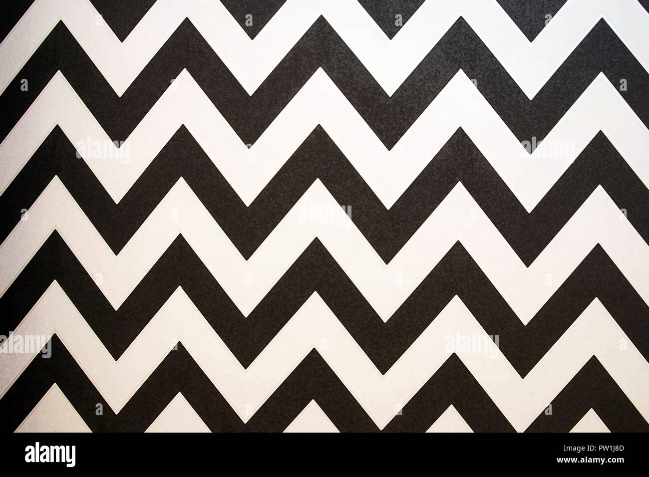 Zigzag Striped seamless pattern background. Retro style. Template for wallpaper, wrapping, textile, fabric. Background texture black and white Stock Photo