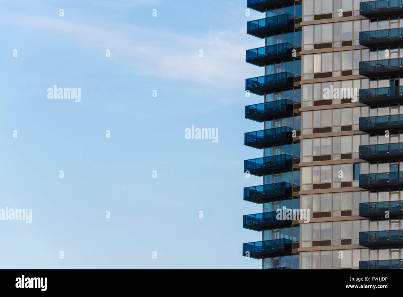 10-2018 Manhattan, New York. Balconies on Appartment buildings in Williamsburg. Photo: © Simon Grosset Stock Photo
