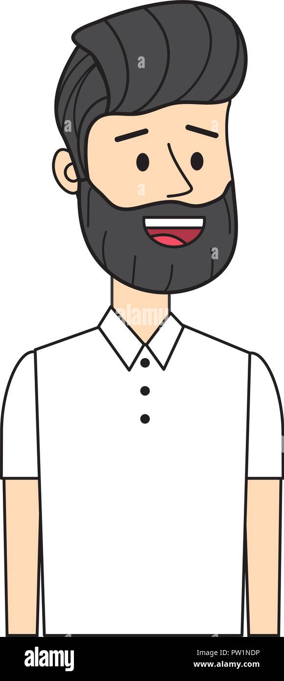 Young man with beard cartoon Stock Vector Image & Art - Alamy