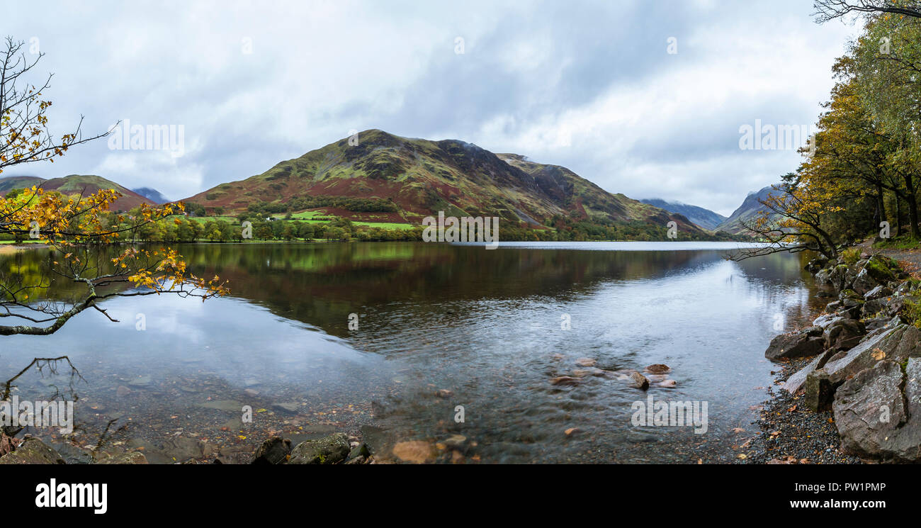 Reflections And Wainwrights on Lake Buttermere Stock Photo