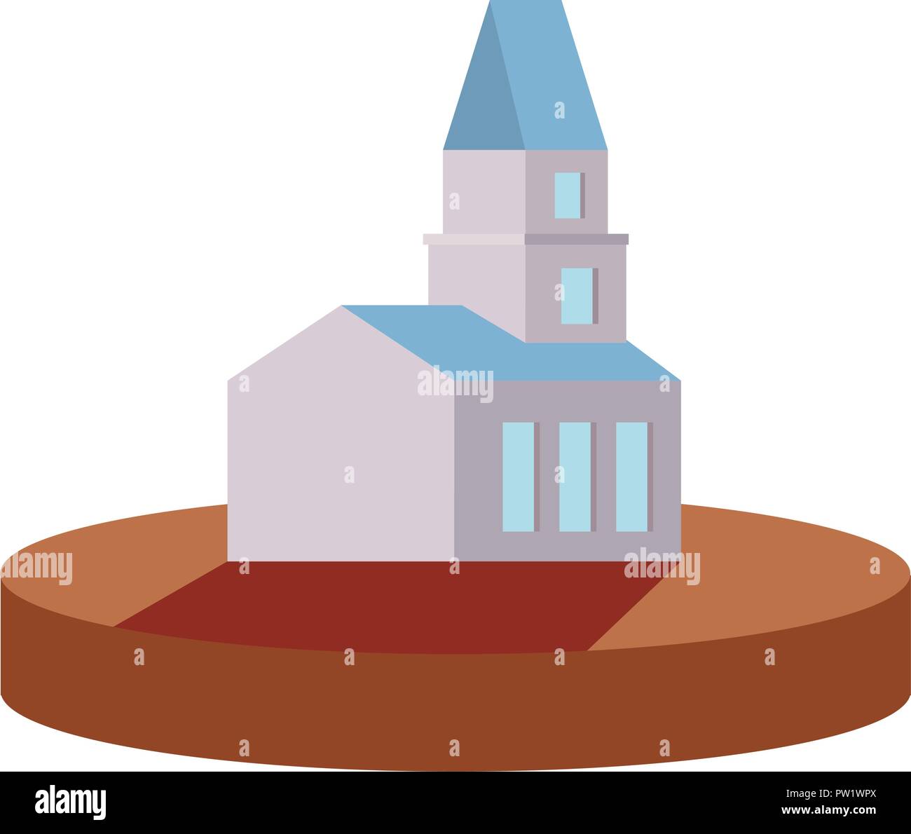 architecture building on white background vector illustration Stock ...