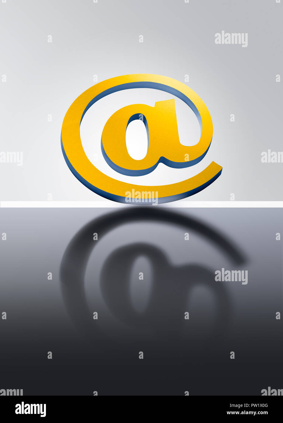 Concept @ At Sign Symbol, Internet Identity, Online ID, Internet Address Stock Photo