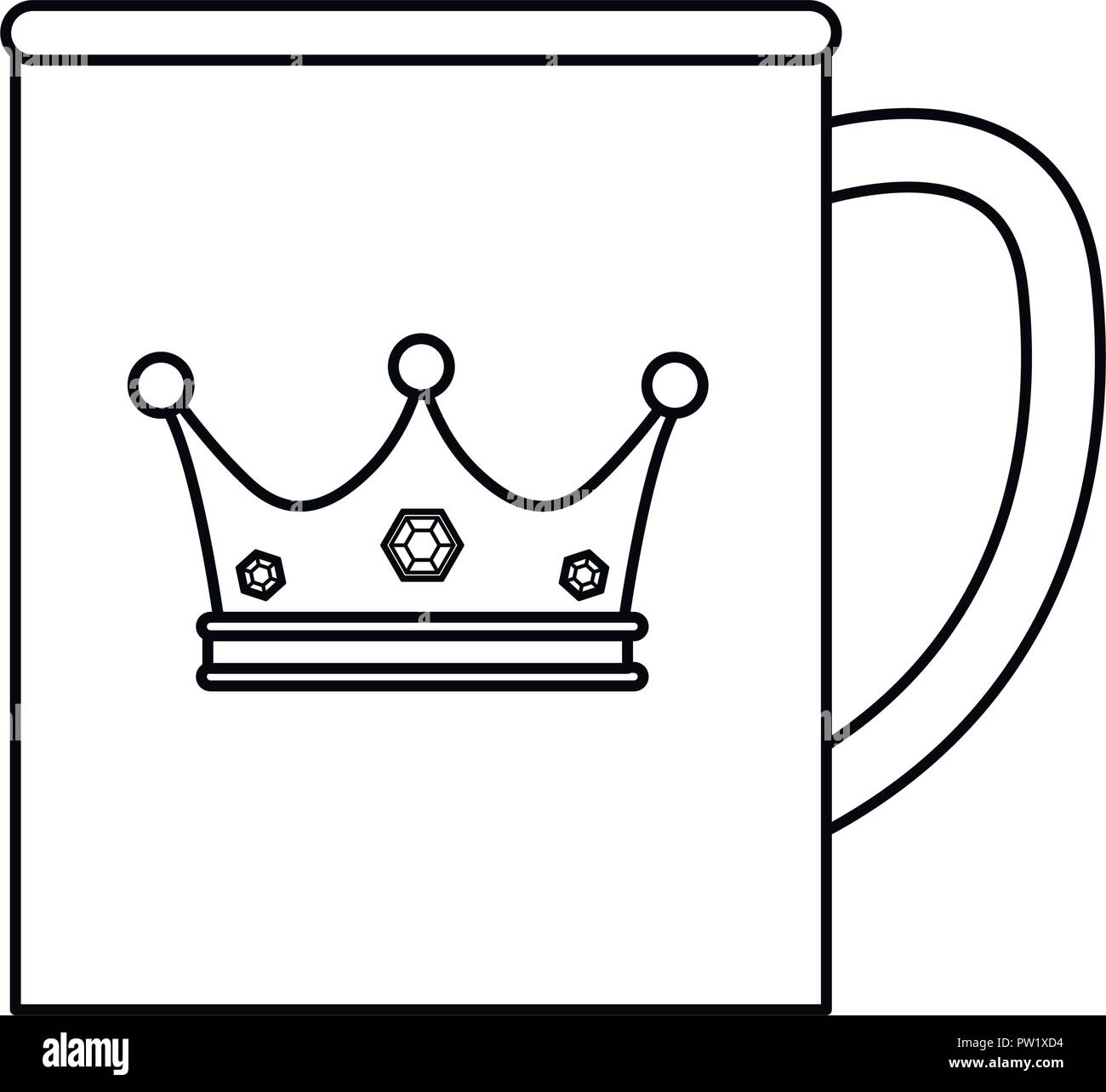 coffee cup crown happy father day vector illustration Stock Vector ...