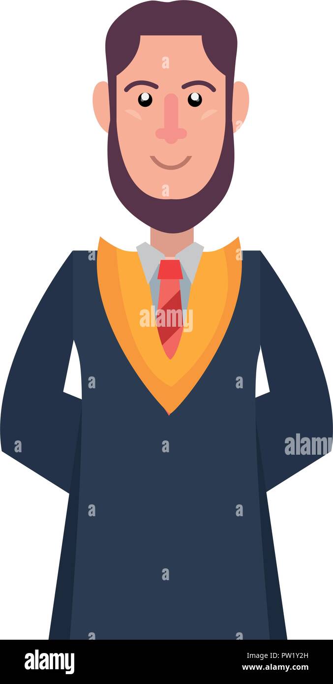 Men Graduate Vector graduate man portrait on white background vector illustration Stock ...