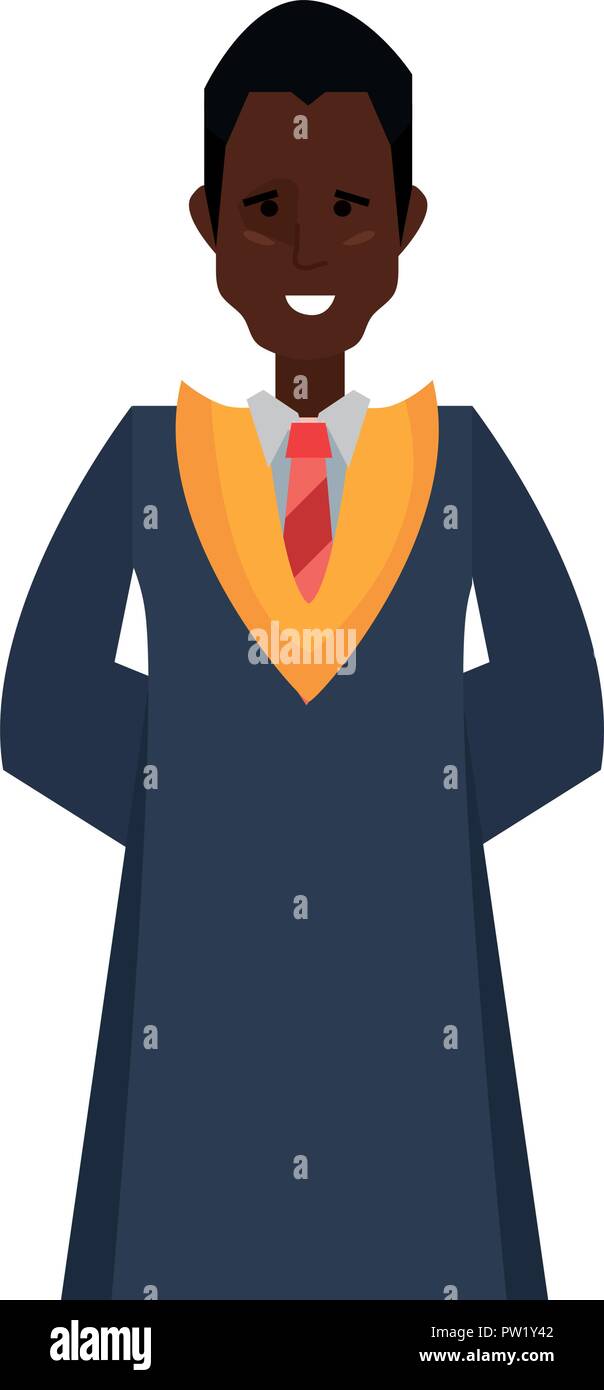 Graduated Person Vector graduate man portrait on white background vector illustration Stock ...