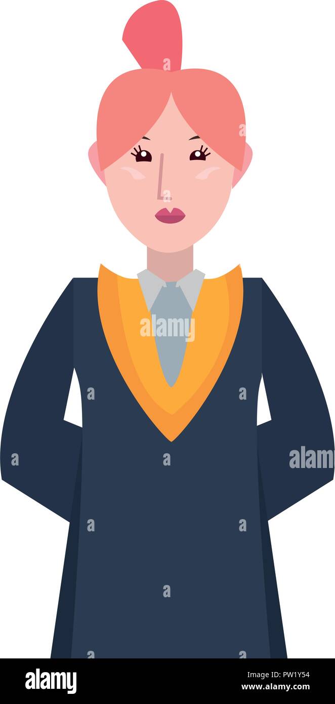 Lady Graduate Vector graduate woman portrait on white background vector illustration Stock ...