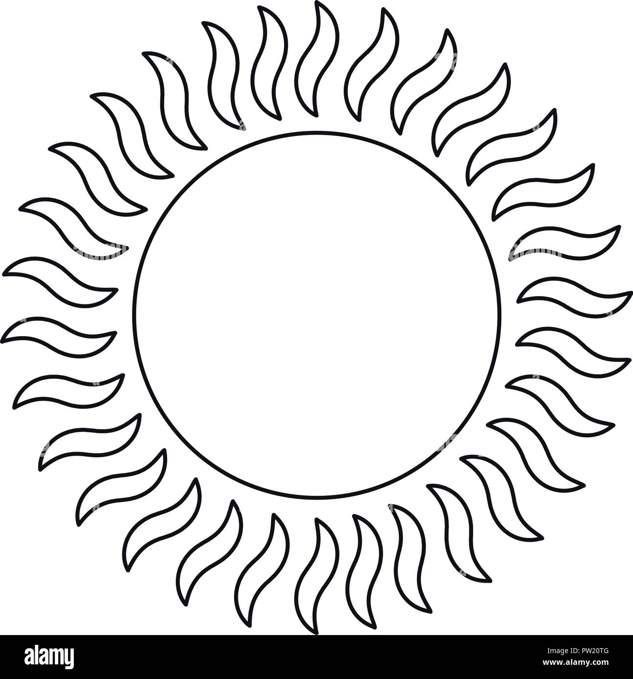 glowing sun summer hot image vector illustration Stock Vector Image ...