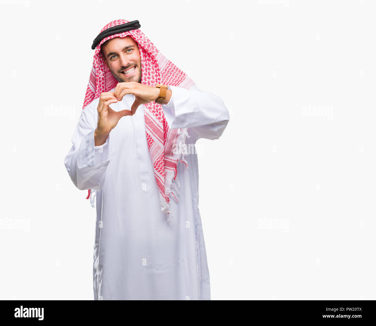 Young man wearing Keffiyeh on head, carrying bullhorn, you…