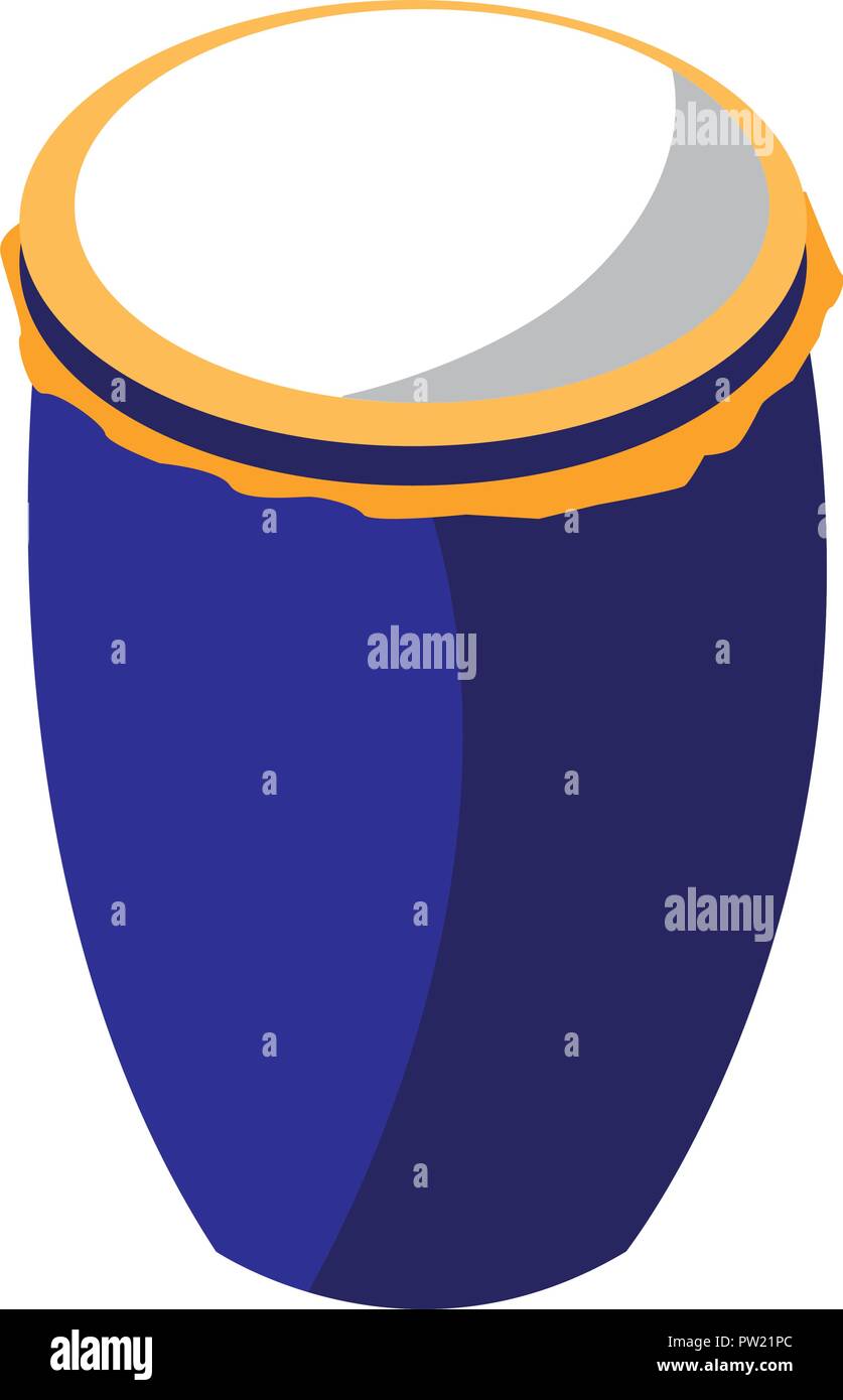 congas icon over white background, vector illustration Stock Vector