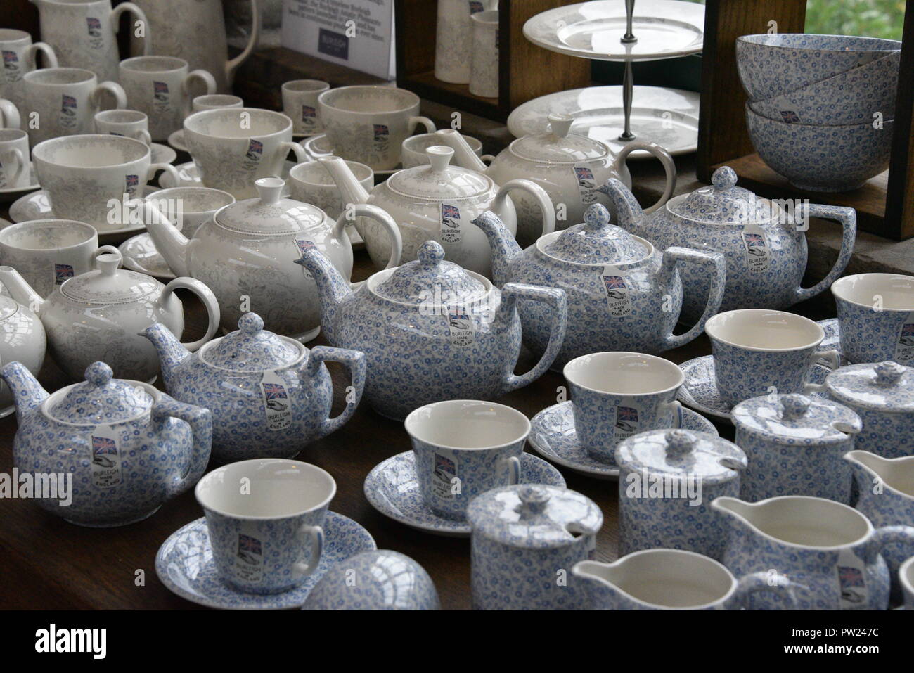 Cups and Saucers. Tea Pots Stock Photo Alamy