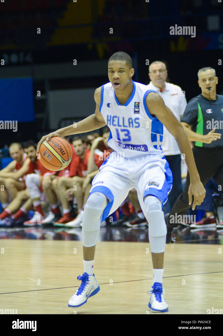 Giannis Antetokounmpo of Greece in action during the FIBA