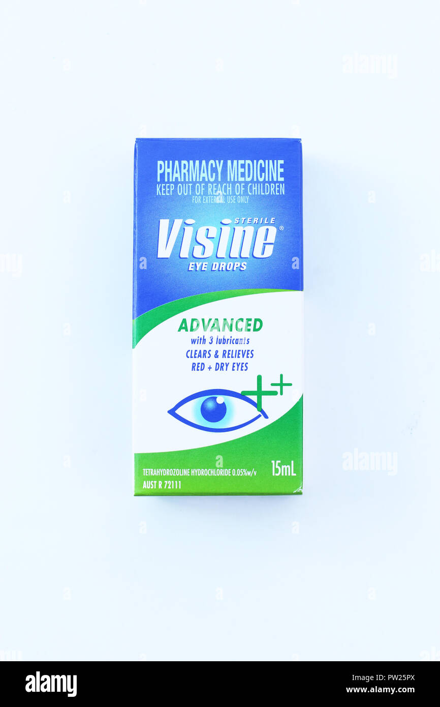 Visine Eye Drops isolated Stock Photo