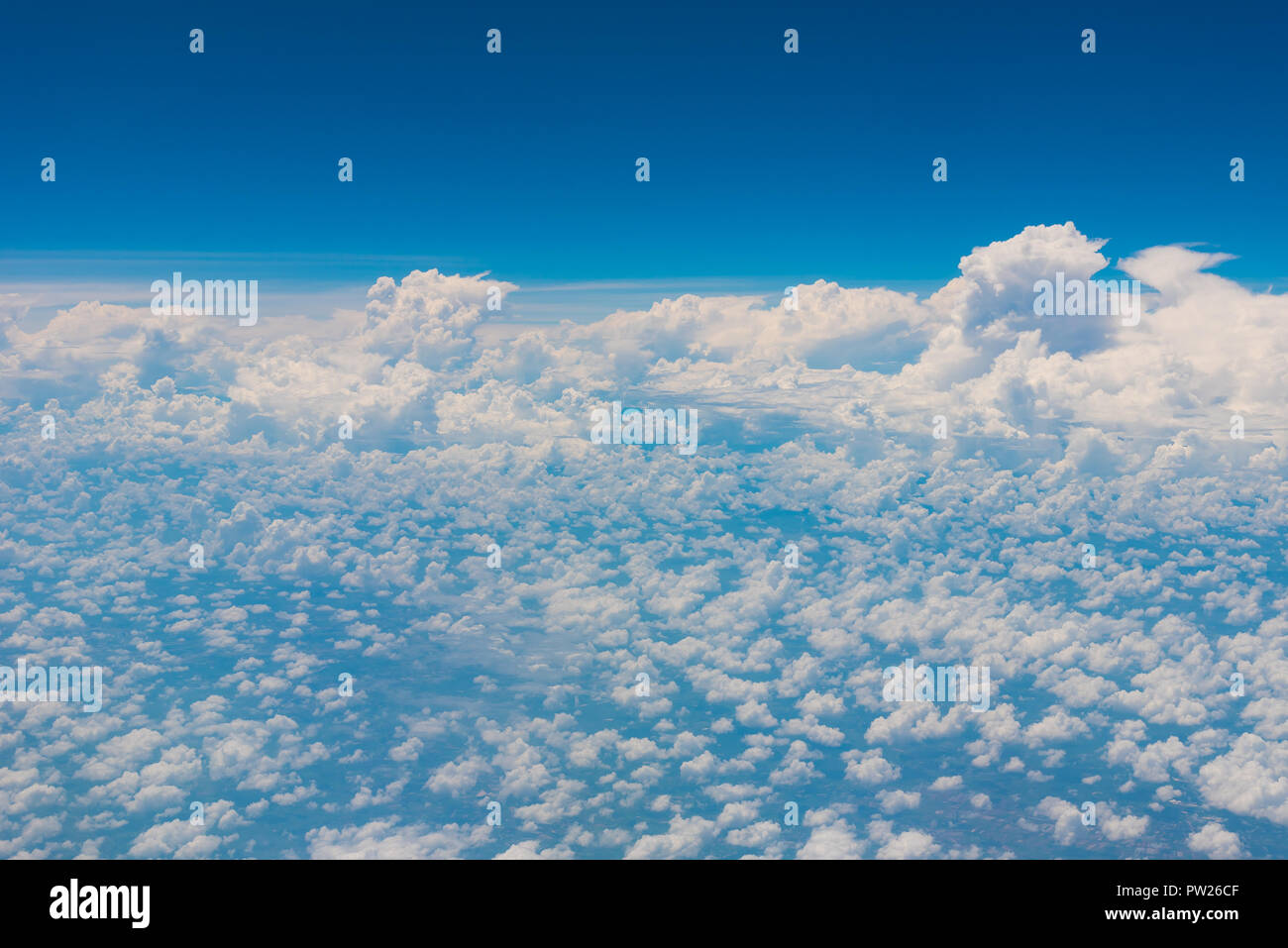 The Cirrocumulus and Cumulus cloud formations Stock Photo