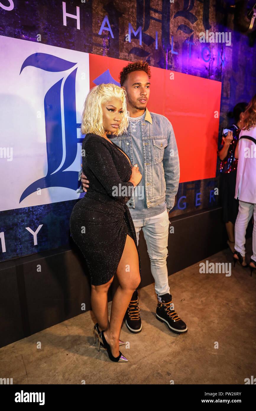Tommy Hilfiger & Lewis Hamilton celebrate the launch of their recent  collaborative collection, TommyXLewis at Public Arts 215 Chrystie Street  New York City Featuring: Nicki Minaj, Lewis Hamilton Where: New York, New