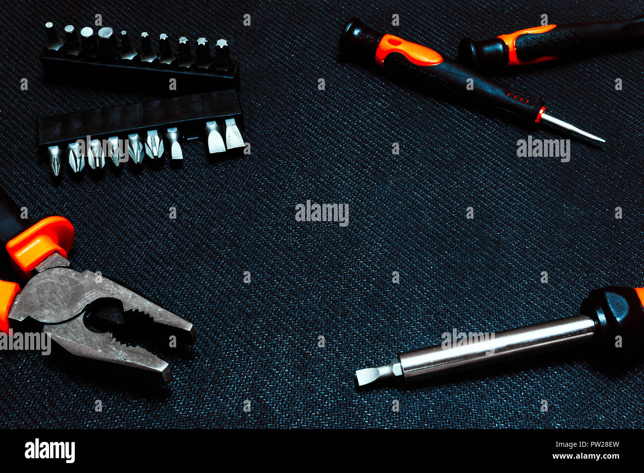 set of different tools for work Stock Photo - Alamy