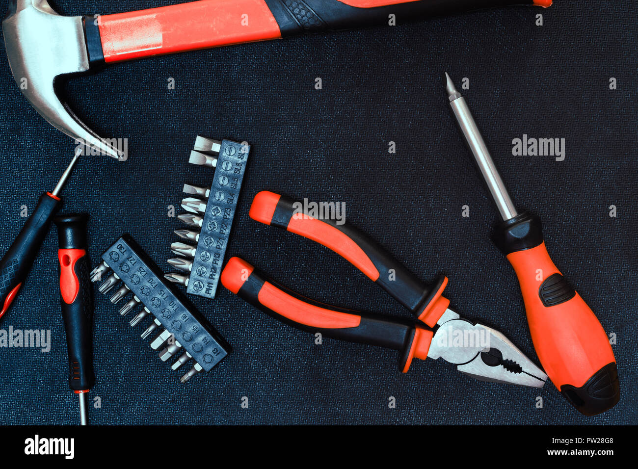 set of different tools for work Stock Photo - Alamy