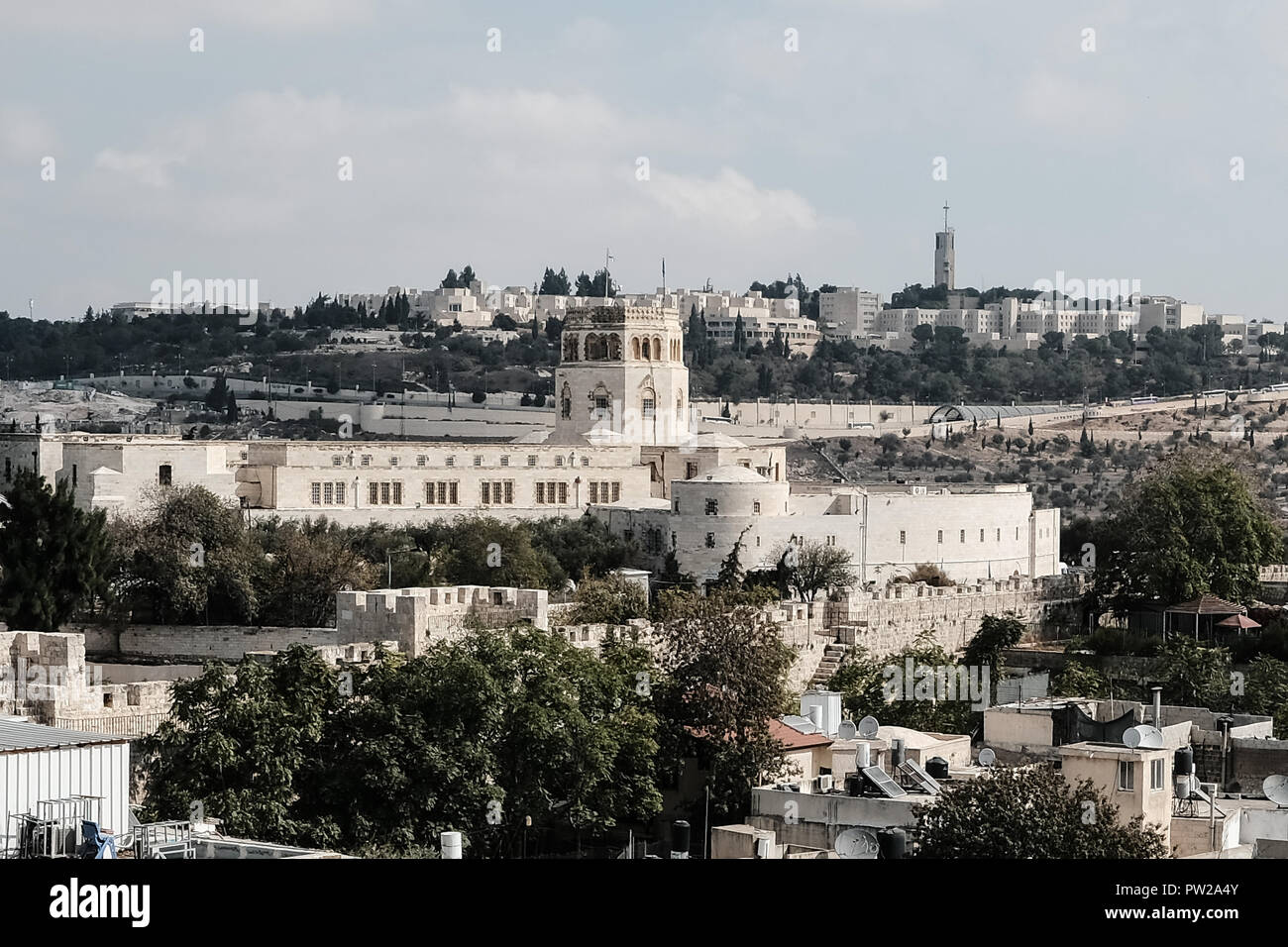 Jerusalem, Israel. 11th October, 2018. An eastward view of Jerusalem ...
