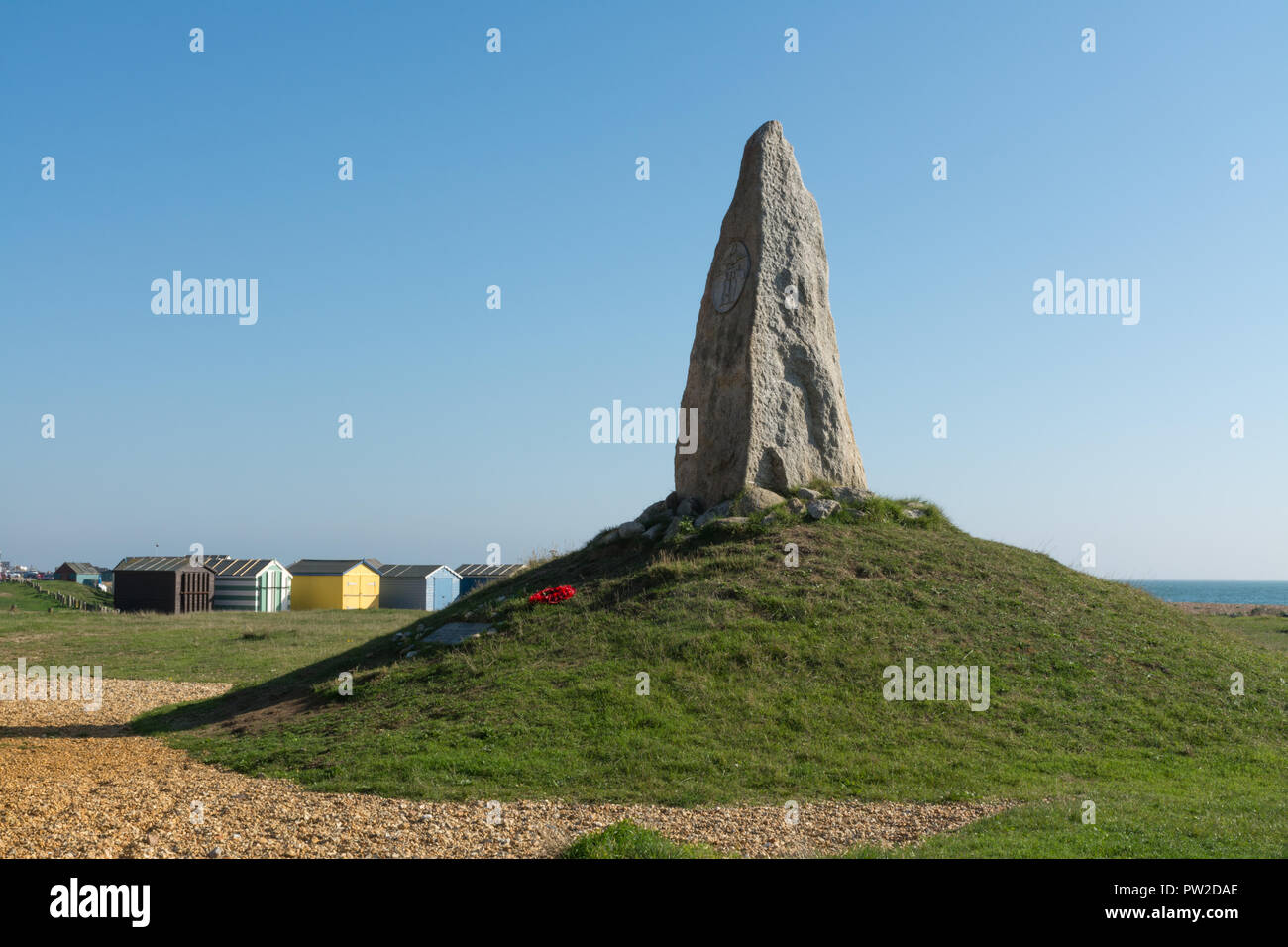 COPP (Combined Operations Pilotage Parties) memorial on Hayling Island, Hampshire, UK Stock Photo