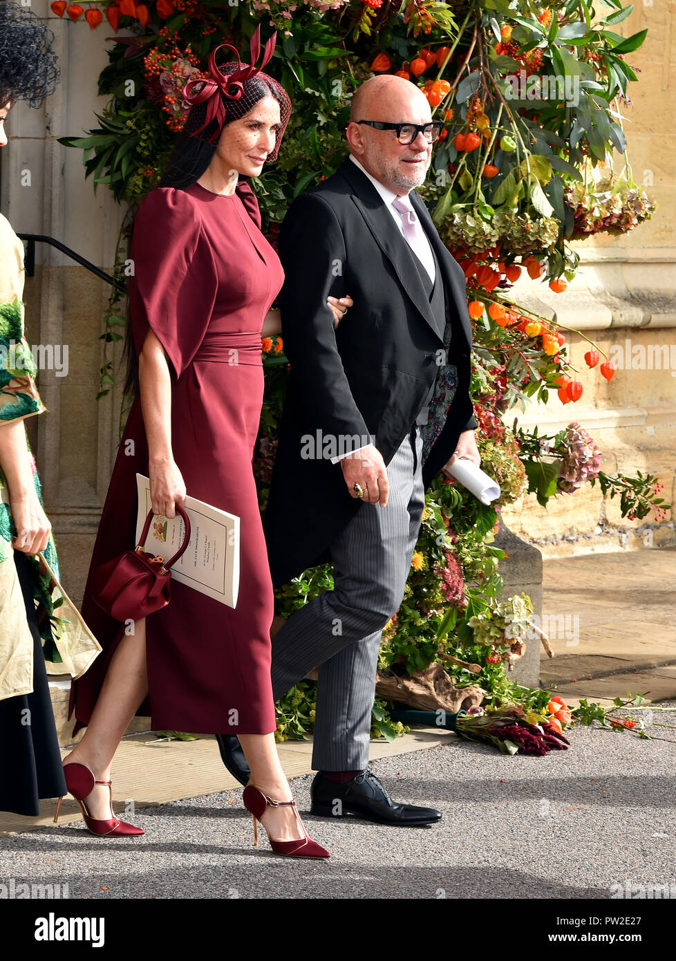 Demi Moore and Eric Buterbaugh after the wedding of Princess Eugenie to