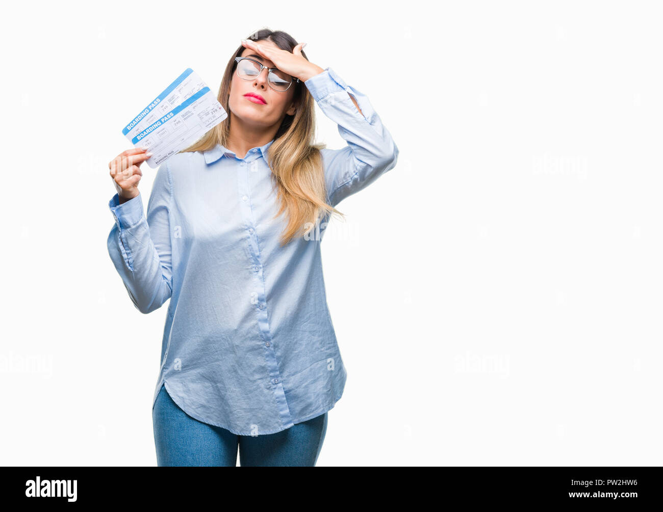 Stressed Out Students How Boarding >> Young Beautiful Woman Holding Boarding Pass Over Isolated Background Stressed Out Students How Boarding >> Young Beautiful Woman Holding Boarding Pass Over Isolated Background
