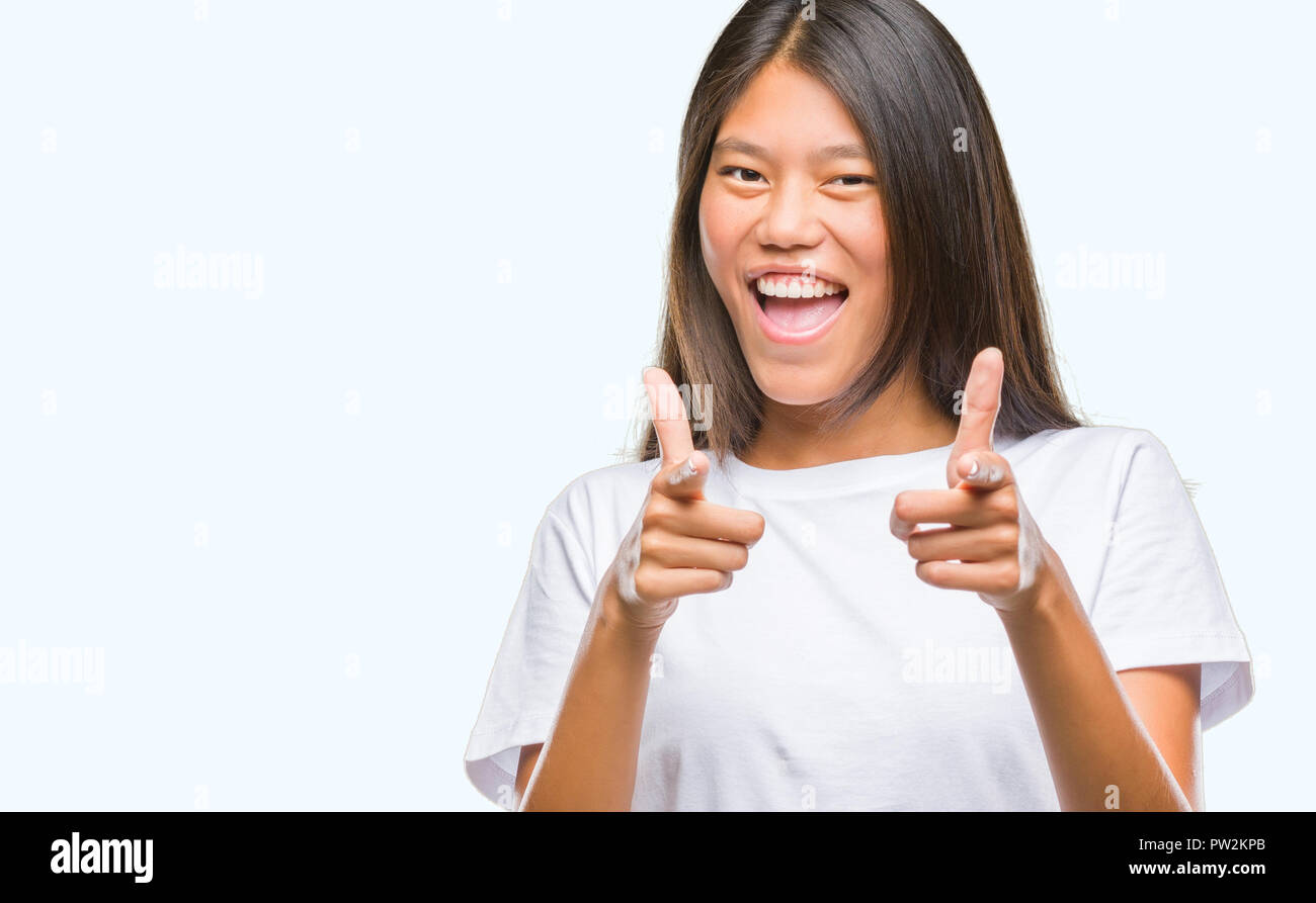 Young Asian Woman Over Isolated Background Pointing Fingers To Camera With Happy And Funny Face 0803