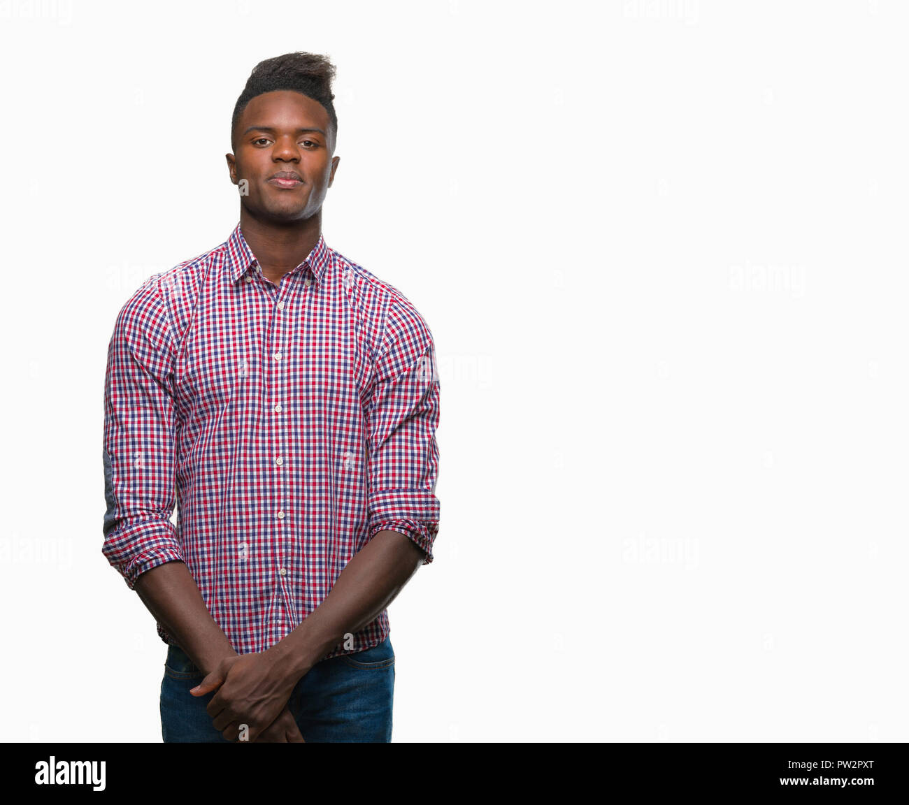 Serious black american model Cut Out Stock Images & Pictures - Alamy