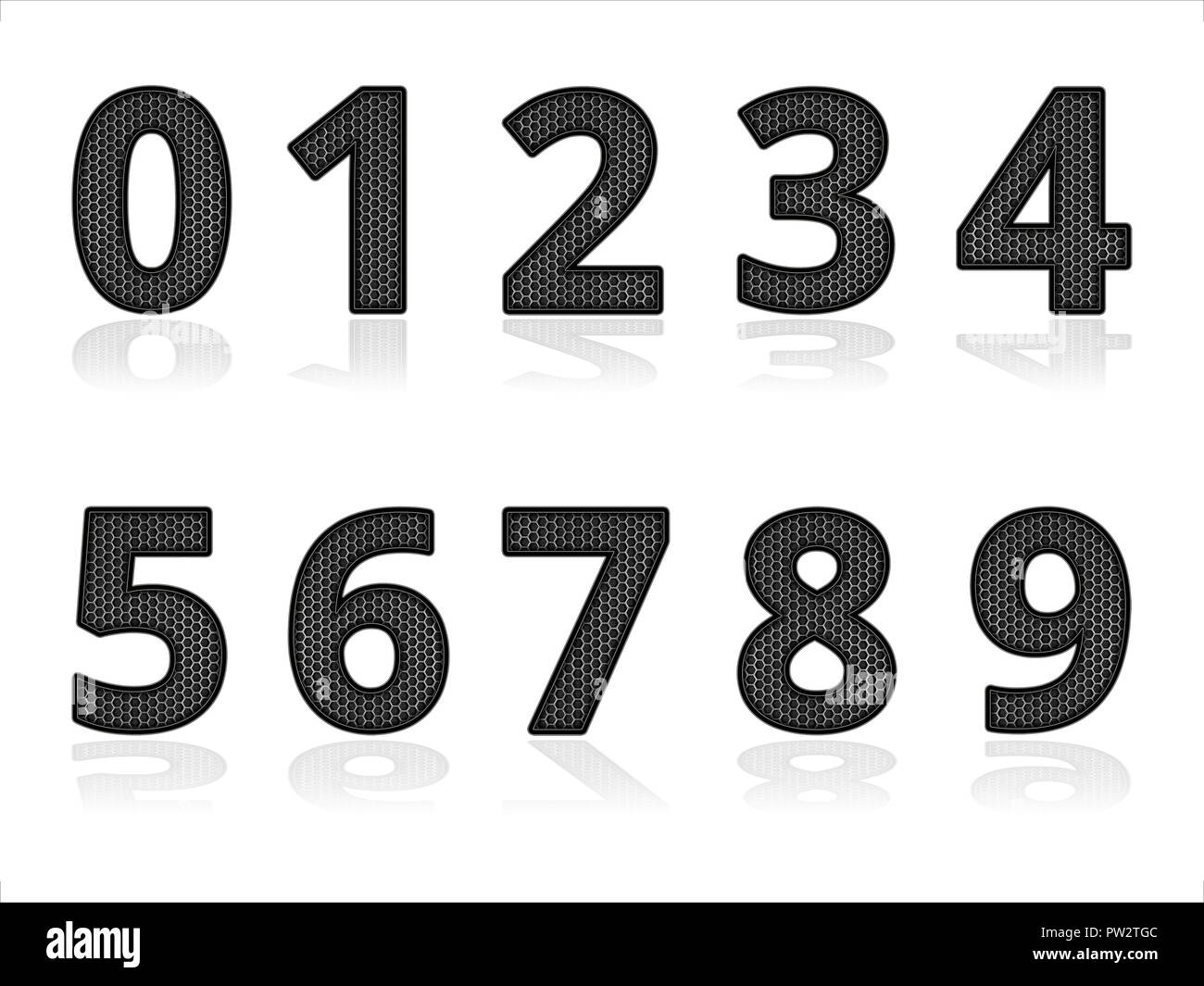 Numbers illustration Black and White Stock Photos & Images - Alamy