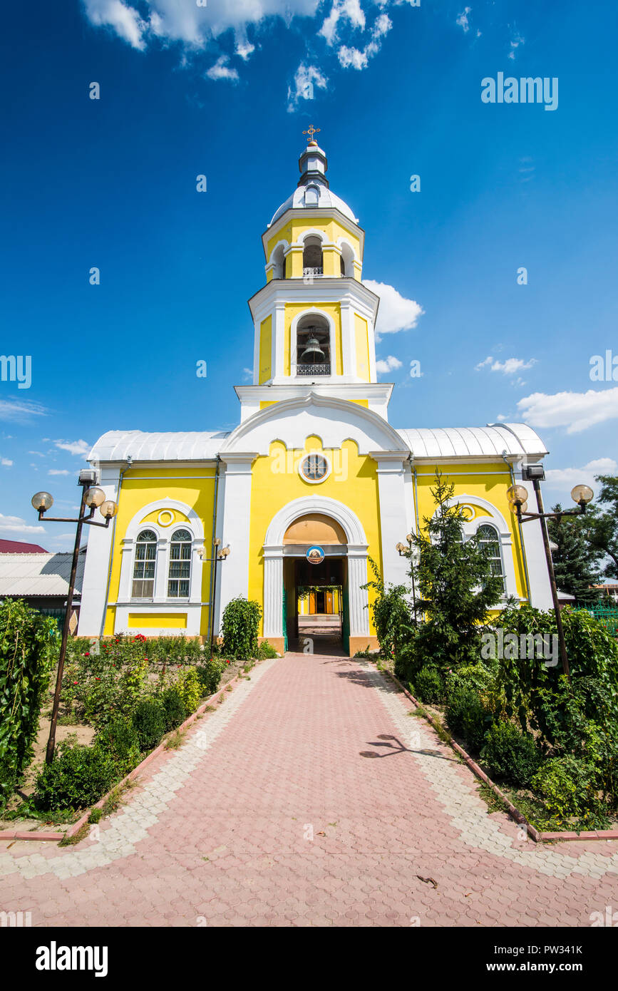 Russian Orthodox Church in the center, Comrat, Gagauzia, Moldova Stock Photo