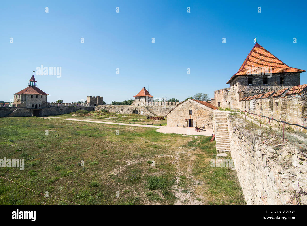 Overlook over the Bender fortress, Bender, Republic of Transnistria, Moldova Stock Photo