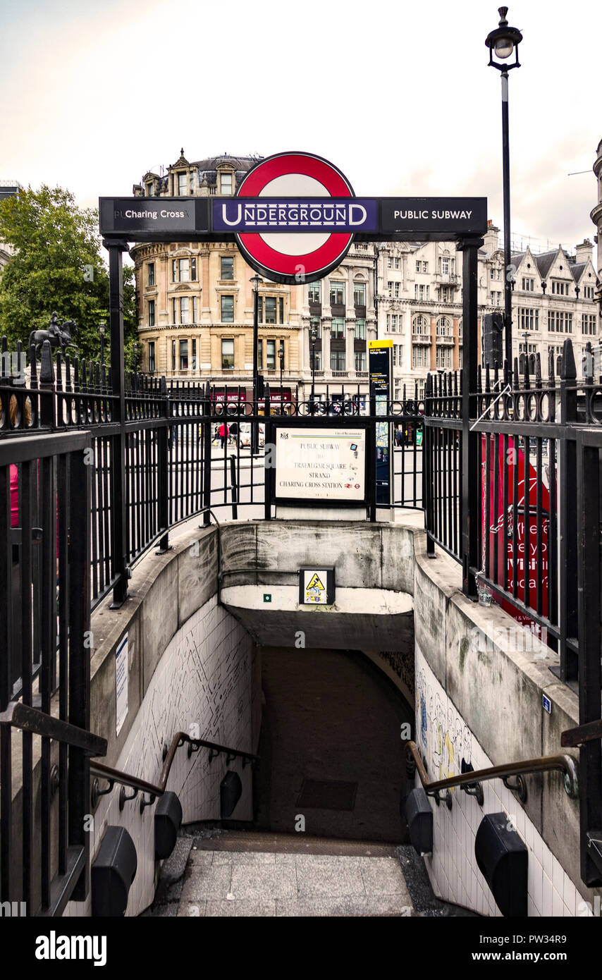 Charing cross underground station entrance hires stock photography and images Alamy