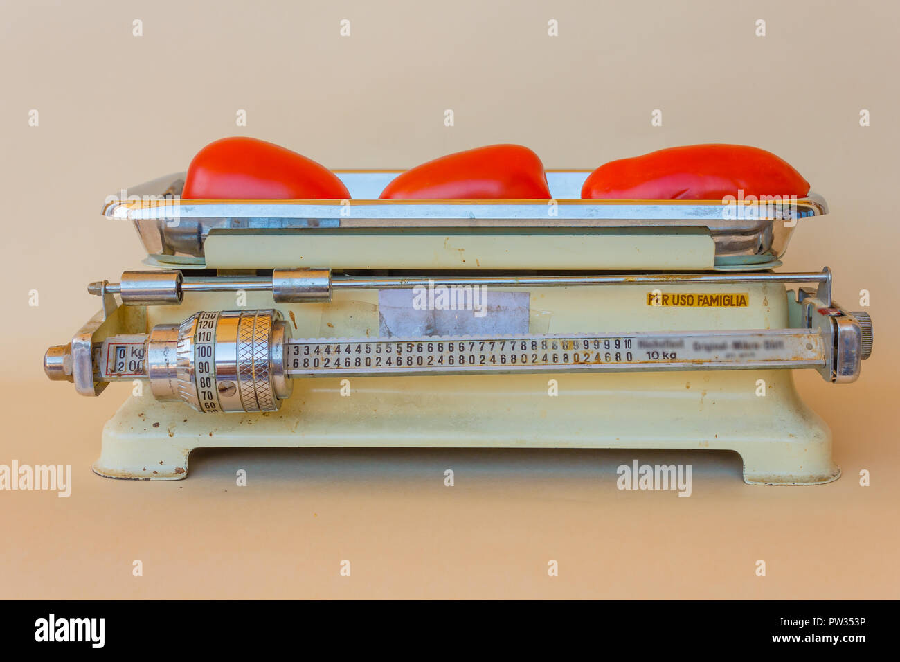 https://c8.alamy.com/comp/PW353P/close-up-of-a-weight-scale-of-the-1950-PW353P.jpg