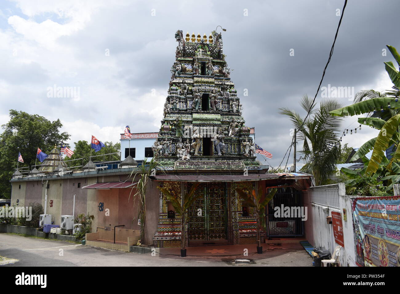 Arulmigu Sri Rajakaliamman Glass Temple (Malaysia, Johor Bahru) Stock Photo