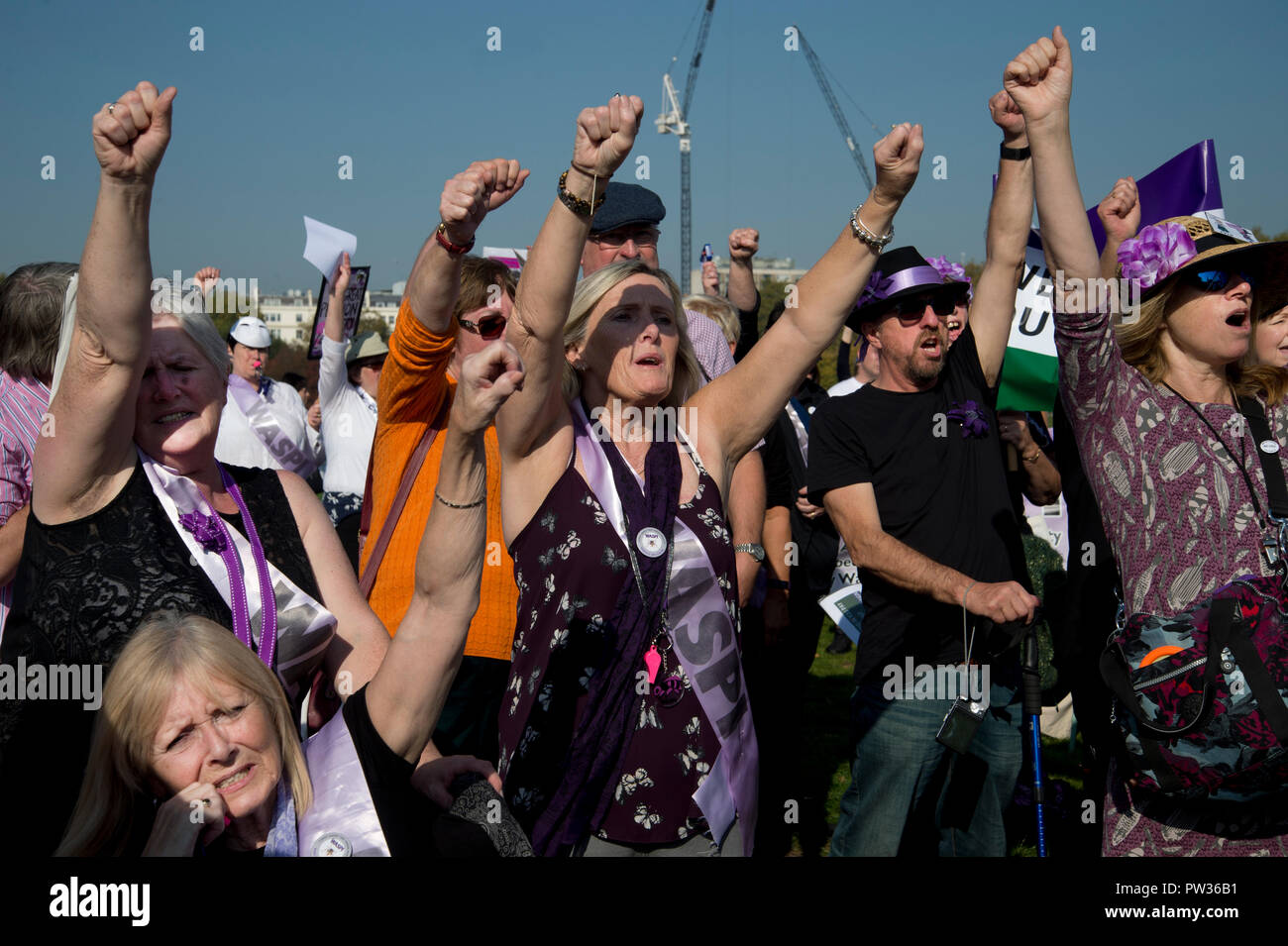 Women born in the 1950s held a Day of Action on October 10th 2018 in ...