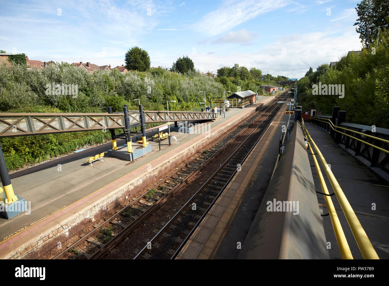 hunts cross train railway station Liverpool Merseyside England UK Stock