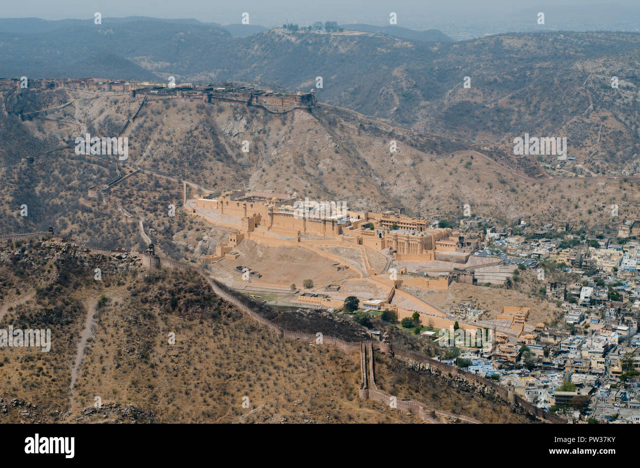 Aerial photo jaipur fort palace hi-res stock photography and images - Alamy
