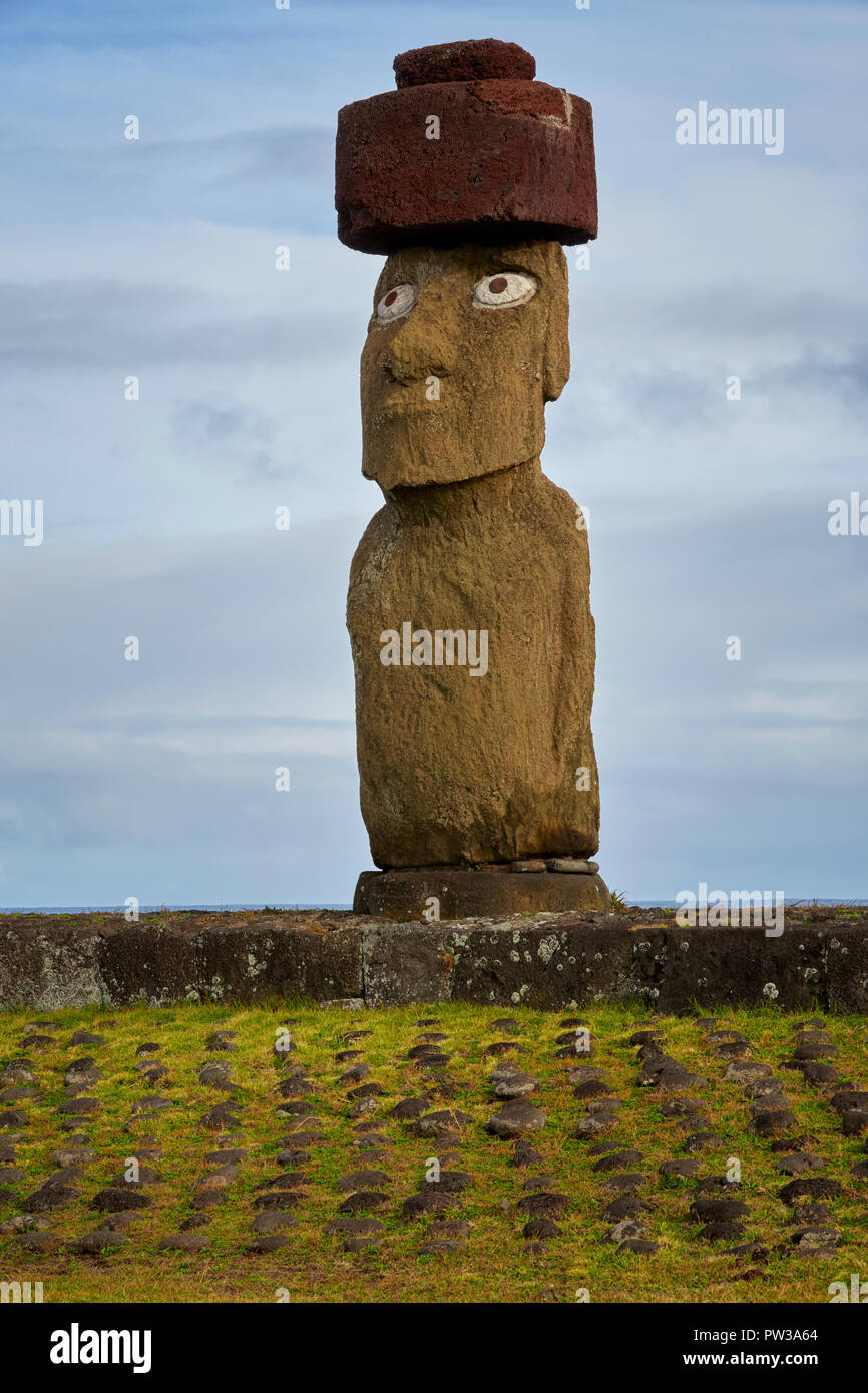 Moai Hat Embroidered Easter Island Cap Handmade Rock Face 