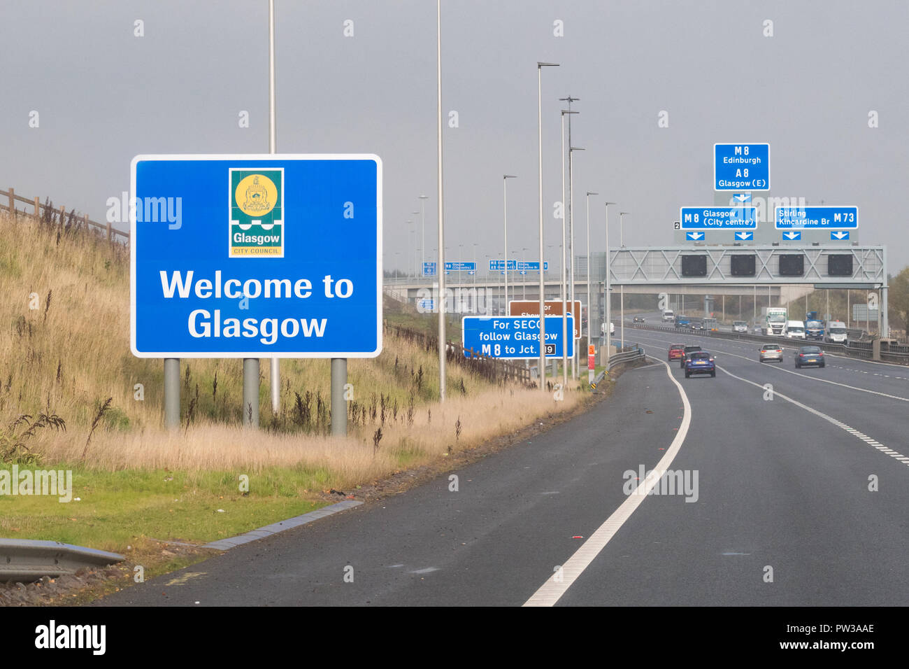 Scotland motorway sign uk hires stock photography and images Alamy