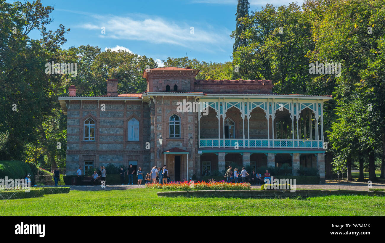 Tsinandali, Georgia - 30/09/2018: Tsinandali Palace and garden, Chavchavadze House Museum - Kakheti, Georgia, Caucasus. Stock Photo